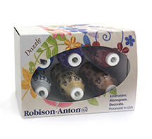 robison-anton embroidery thread metallic thread in the dark gift pack